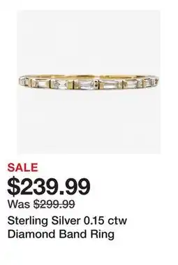 TSC Stores Sterling Silver 0.15 ctw Diamond Band Ring offer