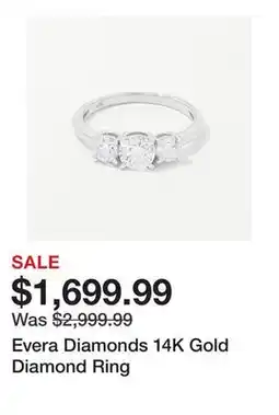 TSC Stores Evera Diamonds 14K Gold Diamond Ring offer