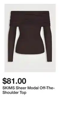 Holt Renfrew SKIMS Sheer Modal Off-The-Shoulder Top offer