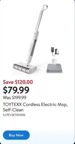 Walmart Toytexx cordless electric mop, self-clean offer