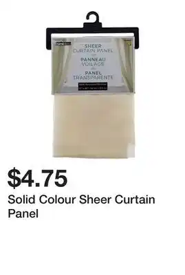 Dollarama Solid Colour Sheer Curtain Panel offer