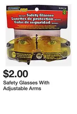 Dollarama Safety Glasses With Adjustable Arms offer