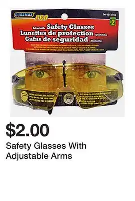 Dollarama Safety Glasses With Adjustable Arms offer