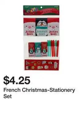 Dollarama French Christmas-Stationery Set offer