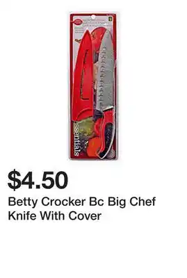 Dollarama Betty Crocker Bc Big Chef Knife With Cover offer