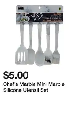 Dollarama Chef's Marble Mini Marble Silicone Utensil Set offer