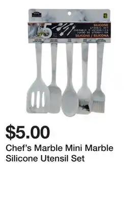 Dollarama Chef's Marble Mini Marble Silicone Utensil Set offer