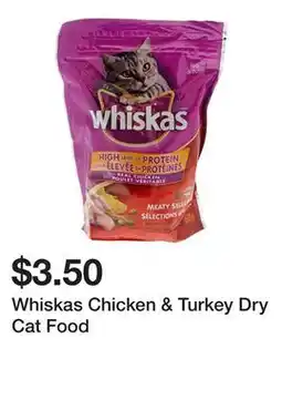Dollarama Whiskas Chicken & Turkey Dry Cat Food offer