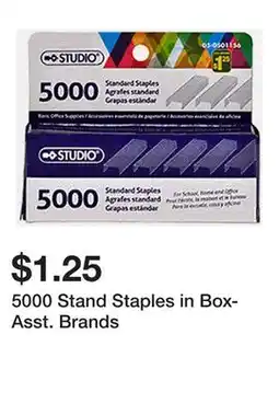 Dollarama 5000 Stand Staples in Box-Asst. Brands offer
