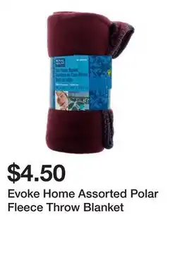 Dollarama Evoke Home Assorted Polar Fleece Throw Blanket offer