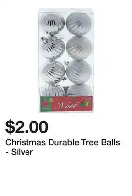 Dollarama Christmas Durable Tree Balls - Silver offer