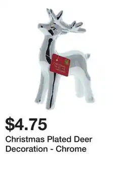 Dollarama Christmas Plated Deer Decoration - Chrome offer