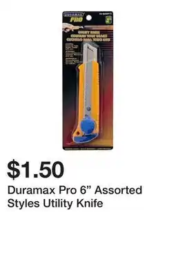 Dollarama Duramax Pro 6 Assorted Styles Utility Knife offer