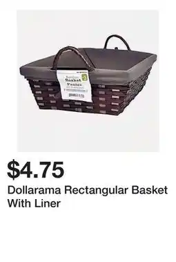 Dollarama Dollarama Rectangular Basket With Liner offer