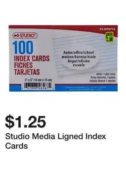 Dollarama Studio Media Ligned Index Cards offer
