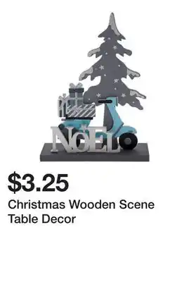 Dollarama Christmas Wooden Scene Table Decor offer
