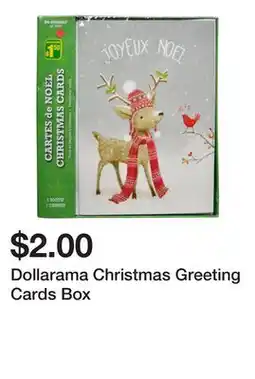 Dollarama Dollarama Christmas Greeting Cards Box offer