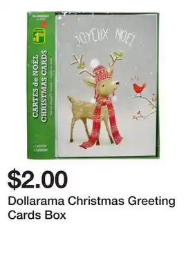 Dollarama Dollarama Christmas Greeting Cards Box offer