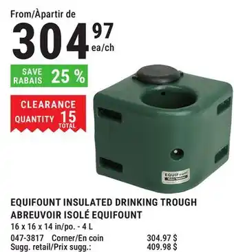 BMR EQUIFOUNT INSULATED DRINKING TROUGH offer