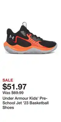 Sport Chek Under Armour Kids' Pre-School Jet '23 Basketball Shoes offer
