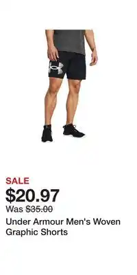 Sport Chek Under Armour Men's Woven Graphic Shorts offer