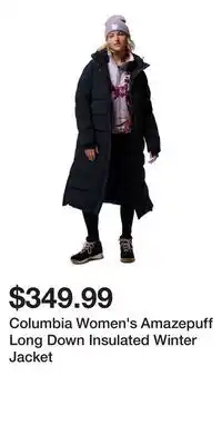Sport Chek Columbia Women's Amazepuff Long Down Insulated Winter Jacket offer
