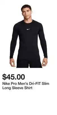 Sport Chek Nike Pro Men's Dri-FIT Slim Long Sleeve Shirt offer