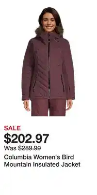 Sport Chek Columbia Women's Bird Mountain Insulated Jacket offer