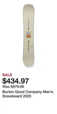 Sport Chek Burton Good Company Men's Snowboard 2025 offer