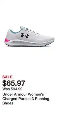 Sport Chek Under Armour Women's Charged Pursuit 3 Running Shoes offer