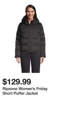 Sport Chek Ripzone Women's Friday Short Puffer Jacket offer