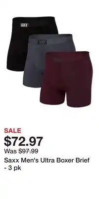 Sport Chek Saxx Men's Ultra Boxer Brief - 3 pk offer