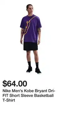 Sport Chek Nike Men's Kobe Bryant Dri-FIT Short Sleeve Basketball T-Shirt offer