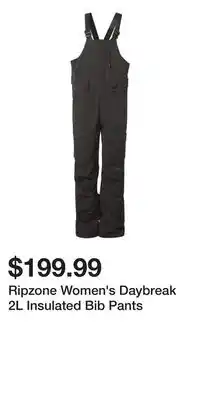 Sport Chek Ripzone Women's Daybreak 2L Insulated Bib Pants offer