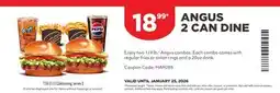 Harvey’s ANGUS 2 CAN DINE offer