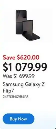 Walmart Samsung Galaxy Z Flip7 offer