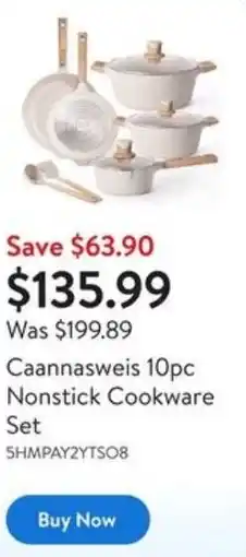 Walmart Caannasweis Nonstick Cookware set offer