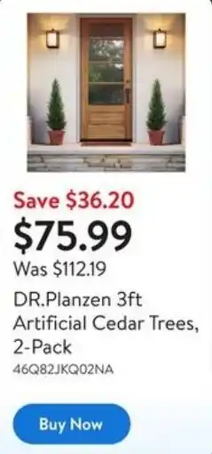 Walmart DR.Planzen Artificial Cedar Trees offer