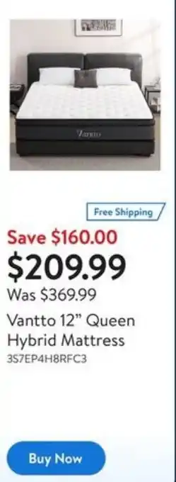 Vantto Queen Hybrid Mattress