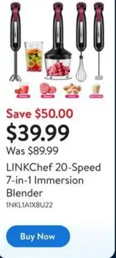 Walmart LINKChef 20-Speed 7-in-1 Immersion Blender offer