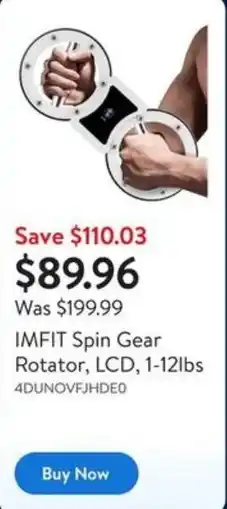 Walmart IMFIT Spin Gear Rotator, LCD, 1-12lbs offer