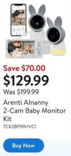 Walmart Arenti Alnanny 2-Cam Baby Monitor Kit offer