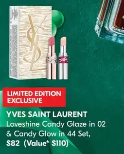 Shoppers Drug Mart YVES SAINT LAURENT Loveshine Candy Glaze in 02 & Candy Glow in 44 Set offer