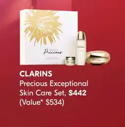 Shoppers Drug Mart CLARINS Precious Exceptional Skin Care Set offer