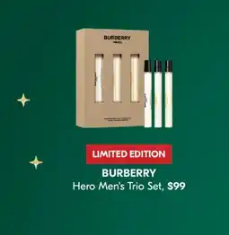 Shoppers Drug Mart BURBERRY Hero Men's Trio Set offer