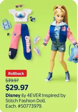 Walmart Disney ily 4EVER Inspired by Stitch Fashion Doll offer