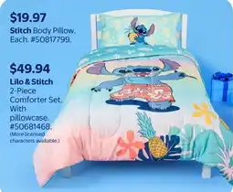 Walmart Stitch Body Pillow offer