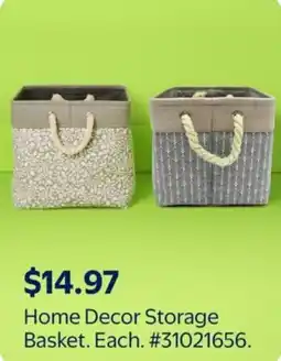 Walmart Home Decor Storage Basket offer
