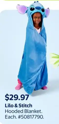 Walmart Lilo & Stitch Hooded Blanket offer
