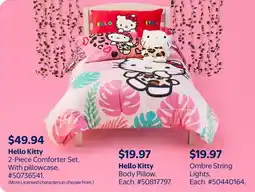 Walmart Hello Kitty Comforter Set With pillowcase offer
